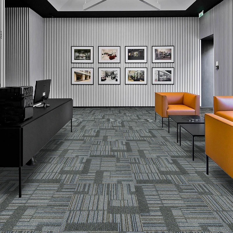 Soundproof PP PVC backing bedroom living room floor decoration commercial office carpet tiles 50*50cm