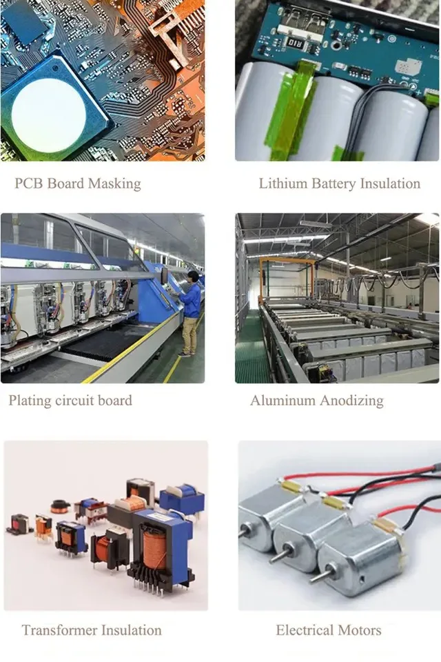 Thermal Adhesive Tape Green Polyester HighTempeprature Masking Tape Green High Heat PET Tape for Circuit Boards