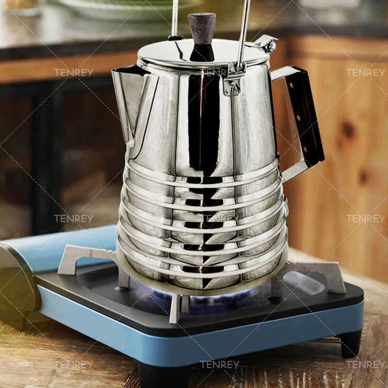 Tenrey Large Capacity Stainless Steel Coffee Percolator 14Cups Stovetop Coffee Percolator