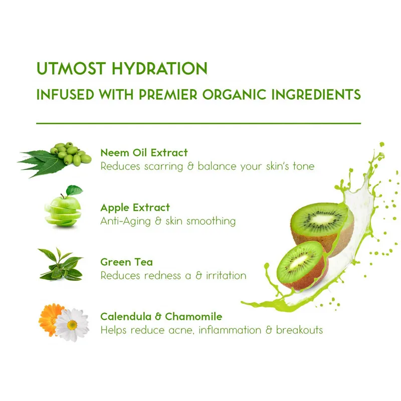 OEM Hydrating Moisturizing Anti Aging Anti Wrinkle Organic Kiwi & Cucumber Vegan Gel Mask with Jelly for Face Damage Skin Care