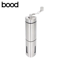 Portable Manual Coffee Grinder with foldable handle/ Ceramic Burr Triangular Prism Shaped/New Design Stainless Steel Coffee Mill