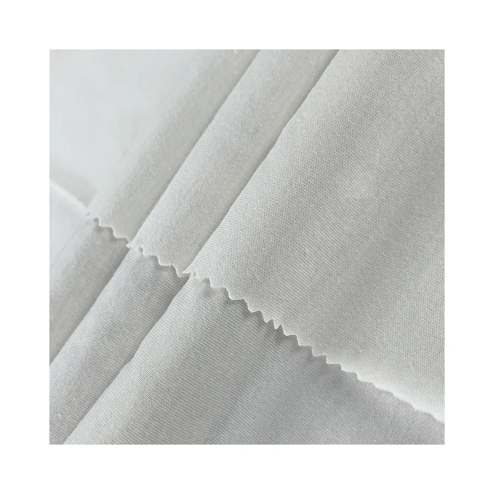 Made in China 125 gsm 35% Cotton 65% Polyester TC Single Plain Knit Jersey Fabric