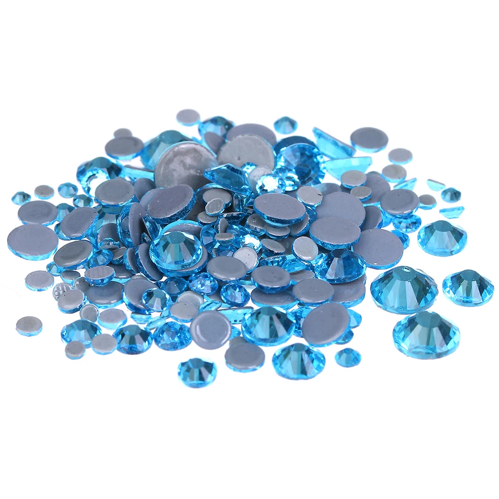 
Factory Wholesale German Intensive Glue Hot fix Rhinestone SS3-SS20 Glass Crystal Hot Fix Rhinestones For Wedding Dress 