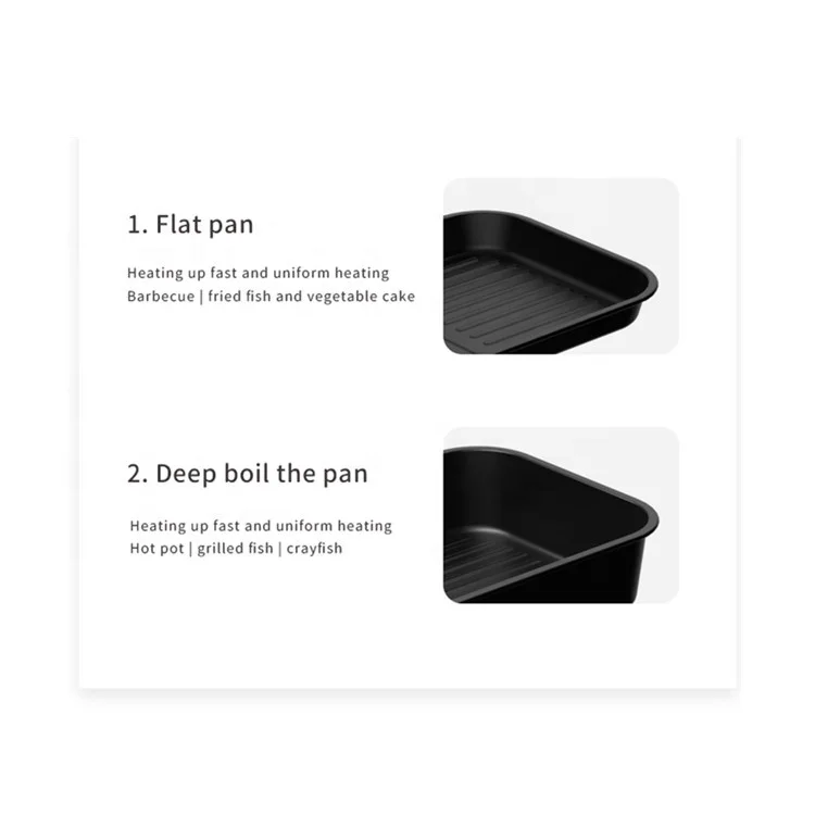 Good Quality Ceramic Electric Cooking pot  3.5L with electric Grill Pan Multifunction Frying Pan Non Stick Electric Hot Pot