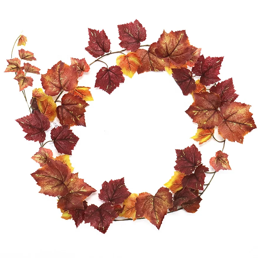 Wholesale artificial grape garland in green and autumn color