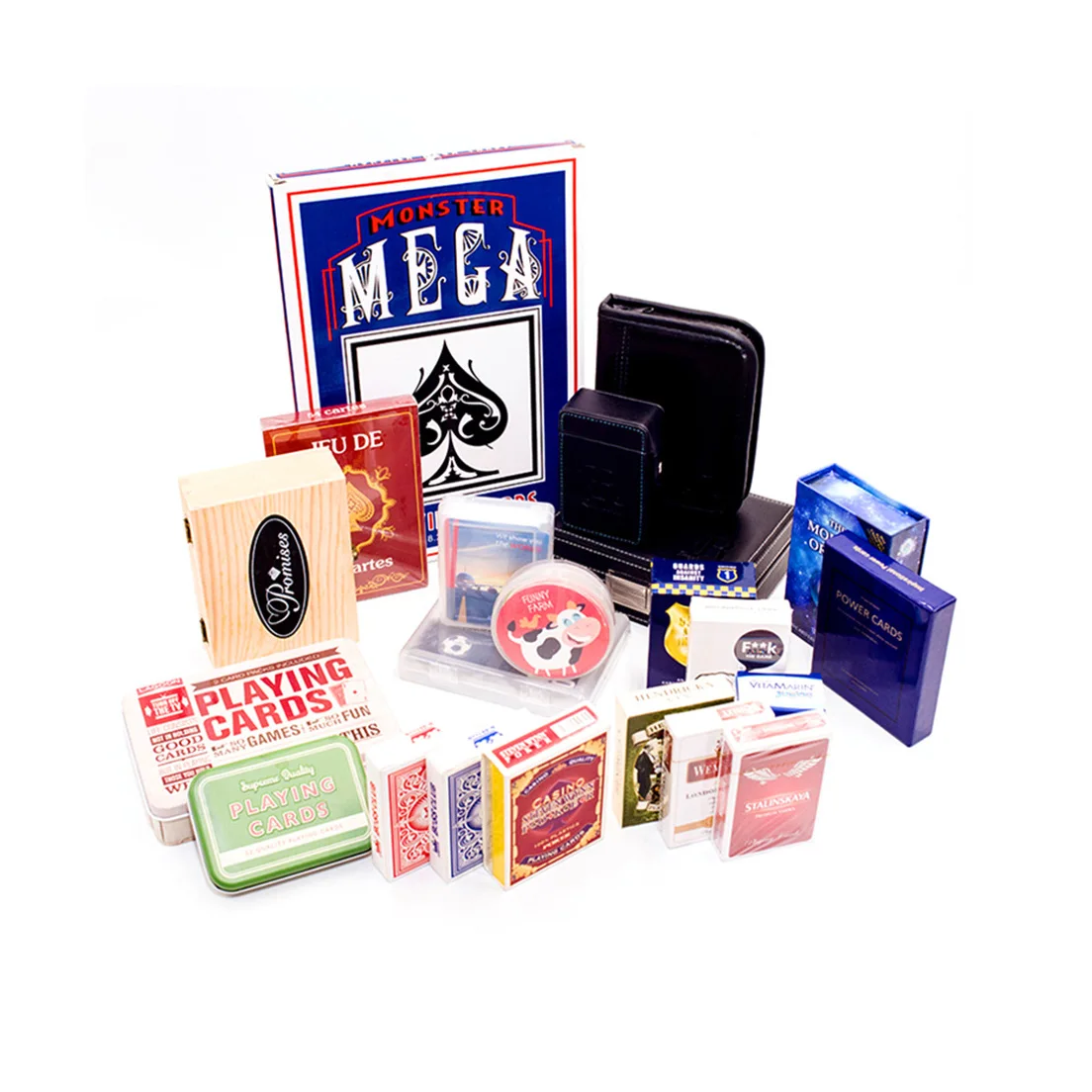 Promotional High Grade Personalized Custom Printing Blue Red Adult Board Games Super Waterproof Casino Playing Cards Poker Party