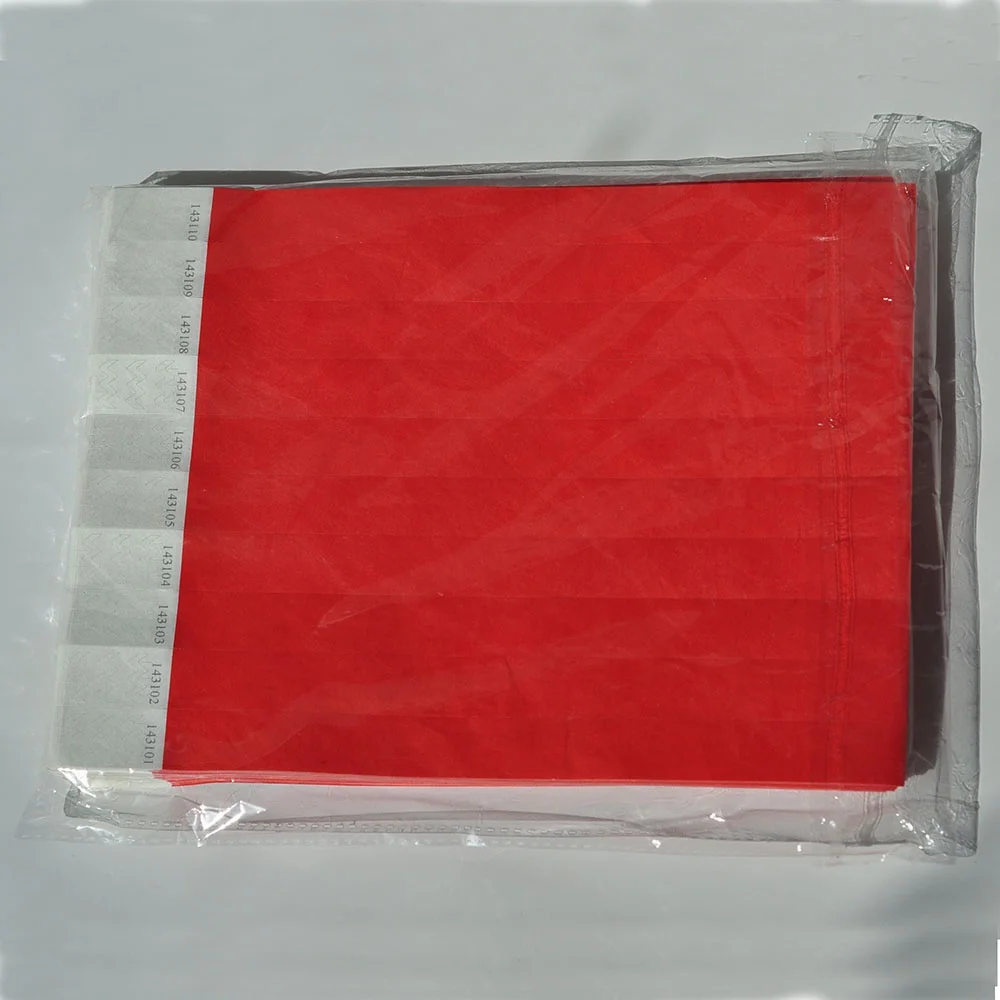 Custom printingcheap tyvek wristbands, disposable id wristbands bracelet with box