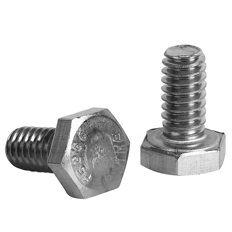 DIN933 Hex Head Bolt Stainless Steel OEM Stock Support