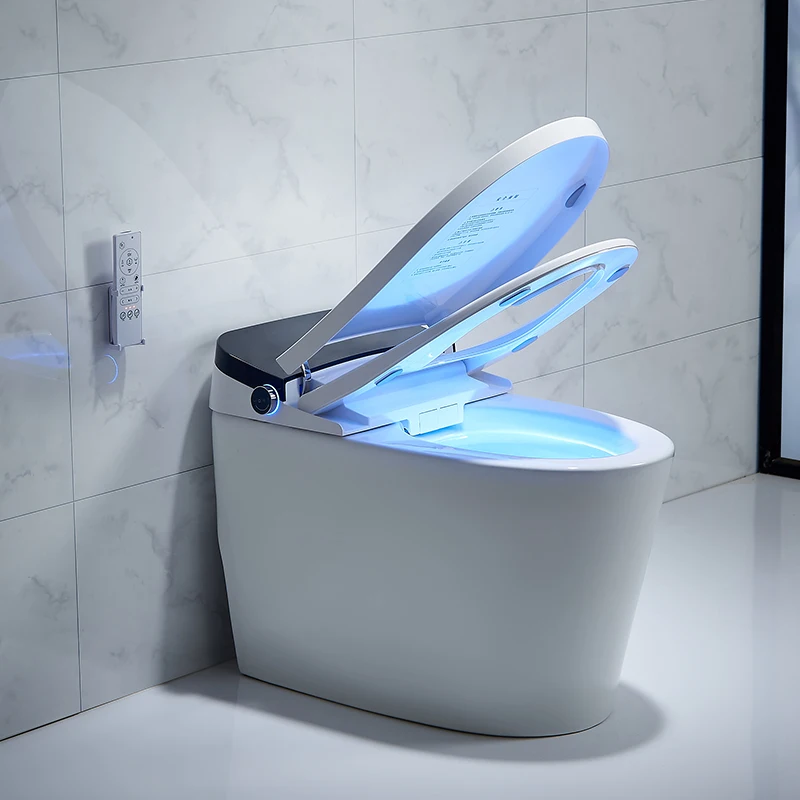 Top Quality Modern 110V/220V Electric Intelligent One Piece Closestool Bathroom Wc White Toilet Bowl Automatic Smart