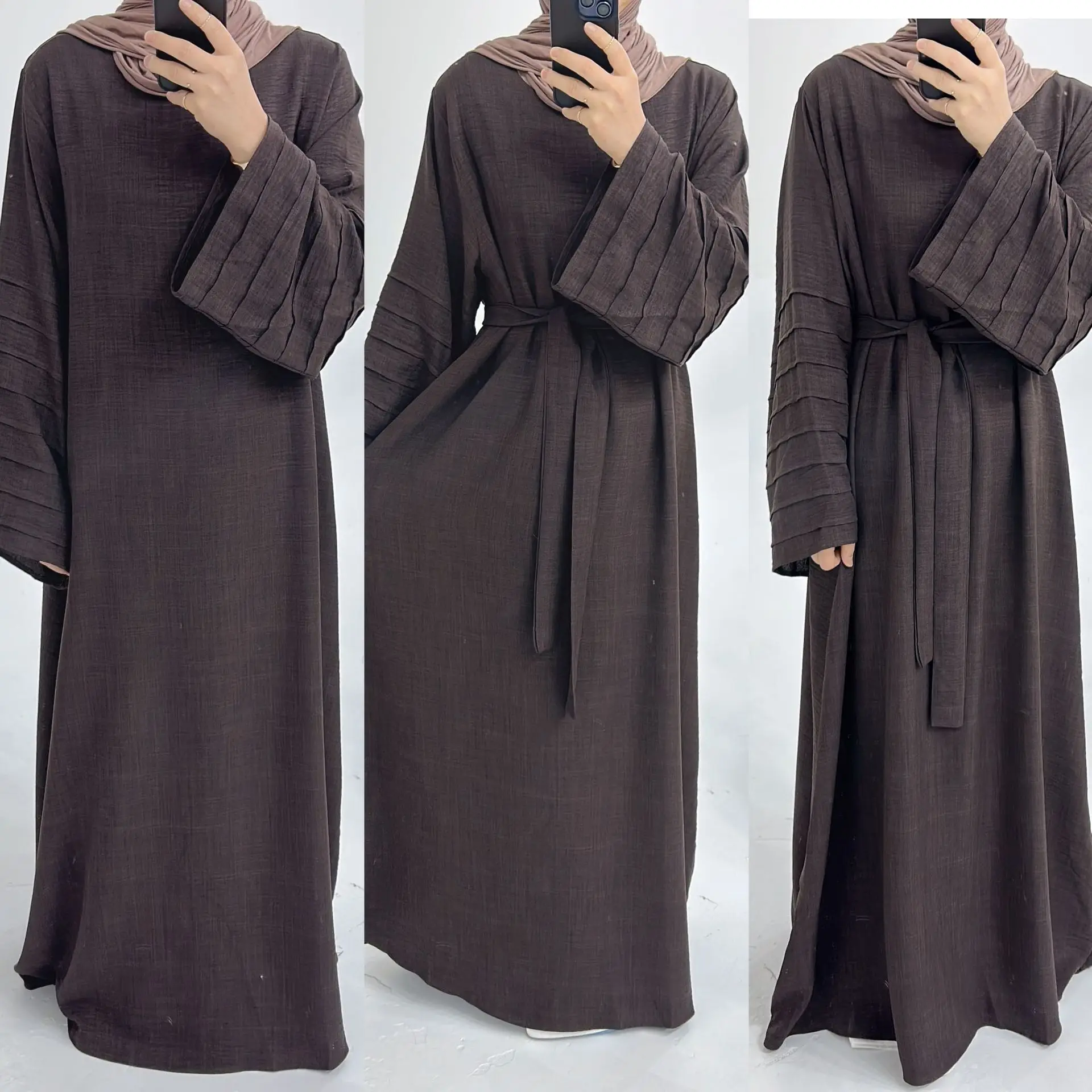 SunnyBaby Islamic Clothing Arabic Dubai Muslim Dress Loose Large Size Elegant Women Robe Abaya Femme