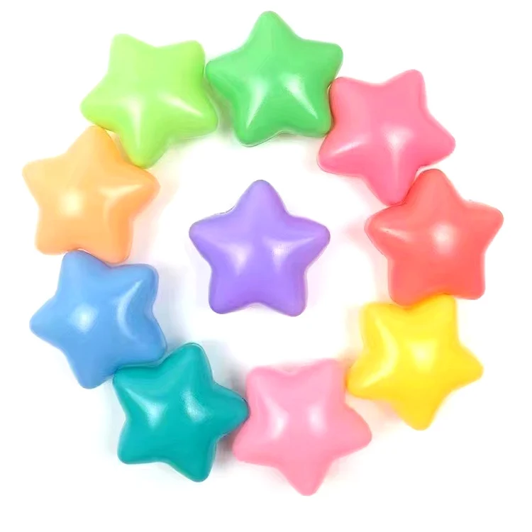 Wholesale Plastic Pit star shape Ball Plastic Pool Balls For Kid Commercial Sports Kids Baby Indoor Pool Toy heart shape Balls