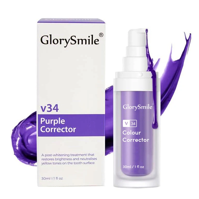 V34 Purple Toothpaste Teeth Whitening Accessories Whiten Tooth Toothpaste Home Brighten Tooth Remove Stains V34 Color Corrector