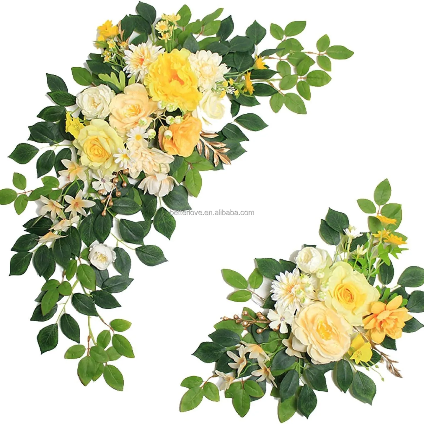 hot sale yellow roses flowers for decoration wedding artificial Be on display plastic flowers artificial decoration