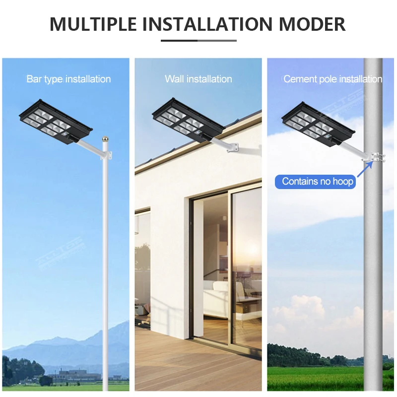ALLTOP ABS Housing 600w 800w 1000w High Power Led Cobra Head Solar Street Light