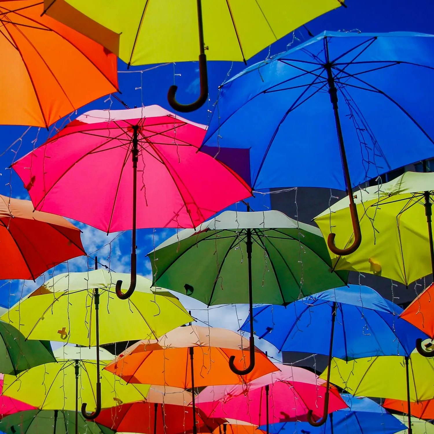 YB Classic Straight Umbrella Colorful Hanging Decorative Design for Parties Sky Project