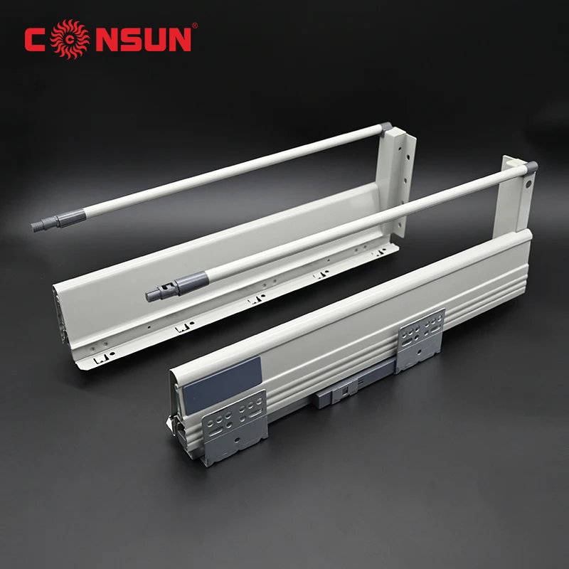 Furniture Hardware Accessories Soft Close Slim Inner Drawer Box Kitchen Cabinet Slide