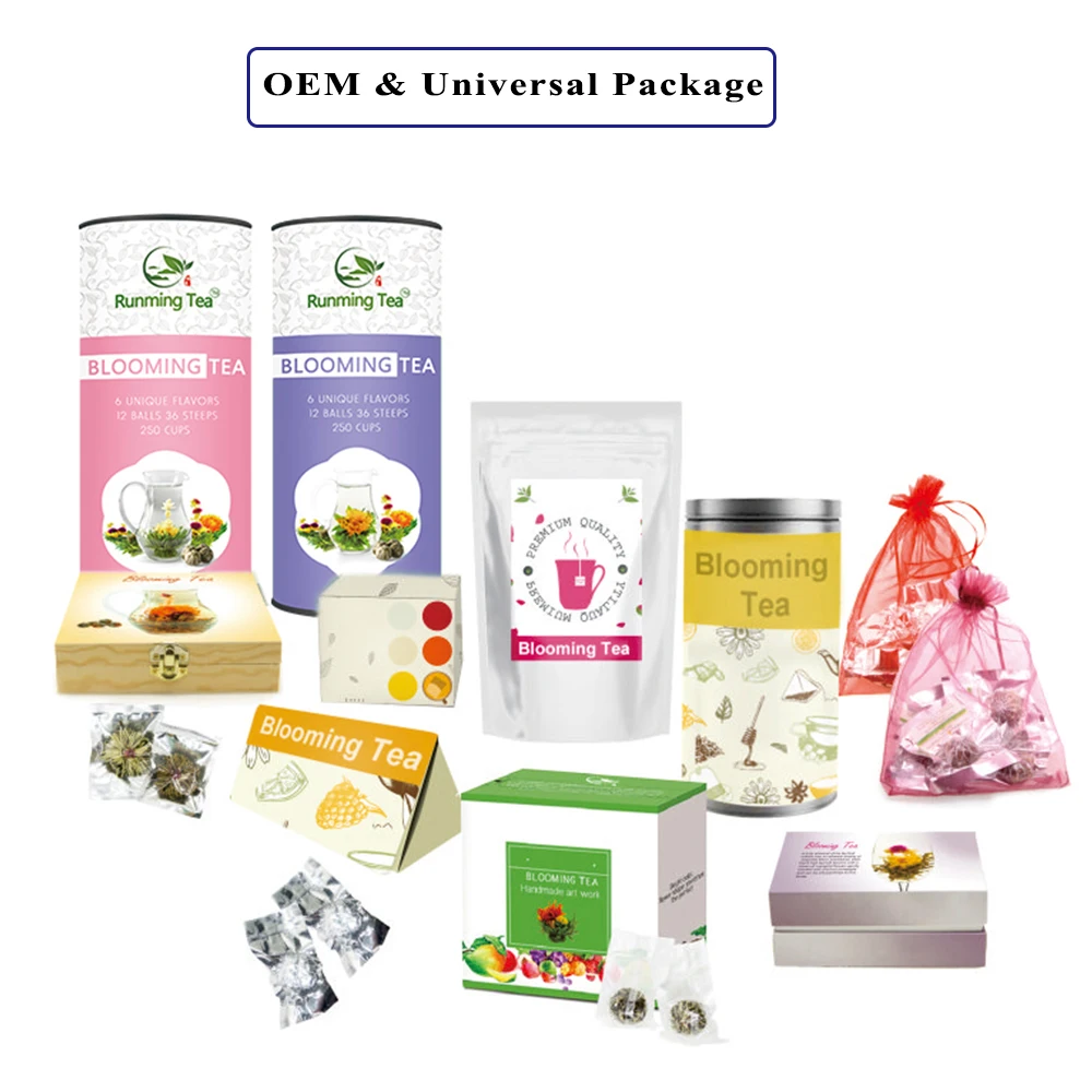 Free Sample Bulk Roselle Dried Rose Chrysanthemum Flower Green White Blooming Tea Ball