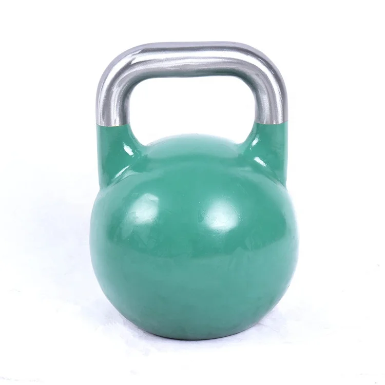 china Rizhao factory colorful steel competition kettlebell