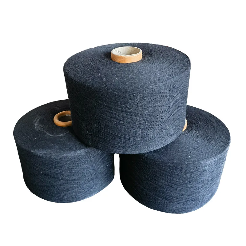 oe recycled yarn manufacturer regenerated polyester cotton knitting yarn 10S/1 12S/1 recycled yarn for bags