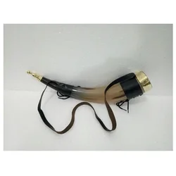 Natural Drinking Horn with leather holder / Viking Horn