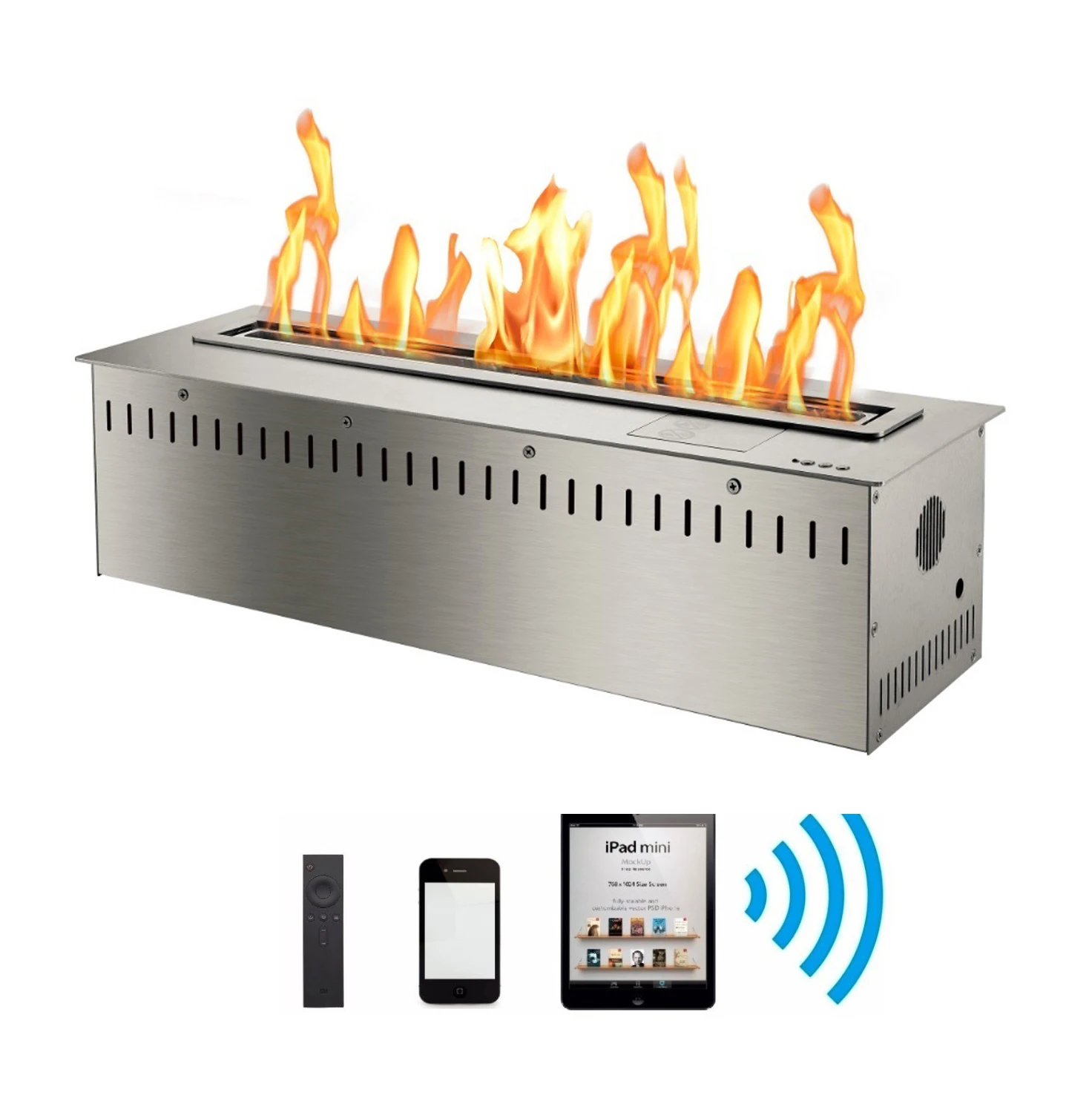 Inno-living Fire  bioetanol chimenea 60cm wall insert wifi remote modern fireplace