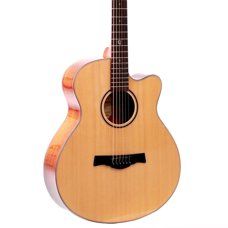 Geake G-102C 40-дюймовая твердая Акустическая гитара высокого качества из розового дерева красного специальный дизайн недорогой