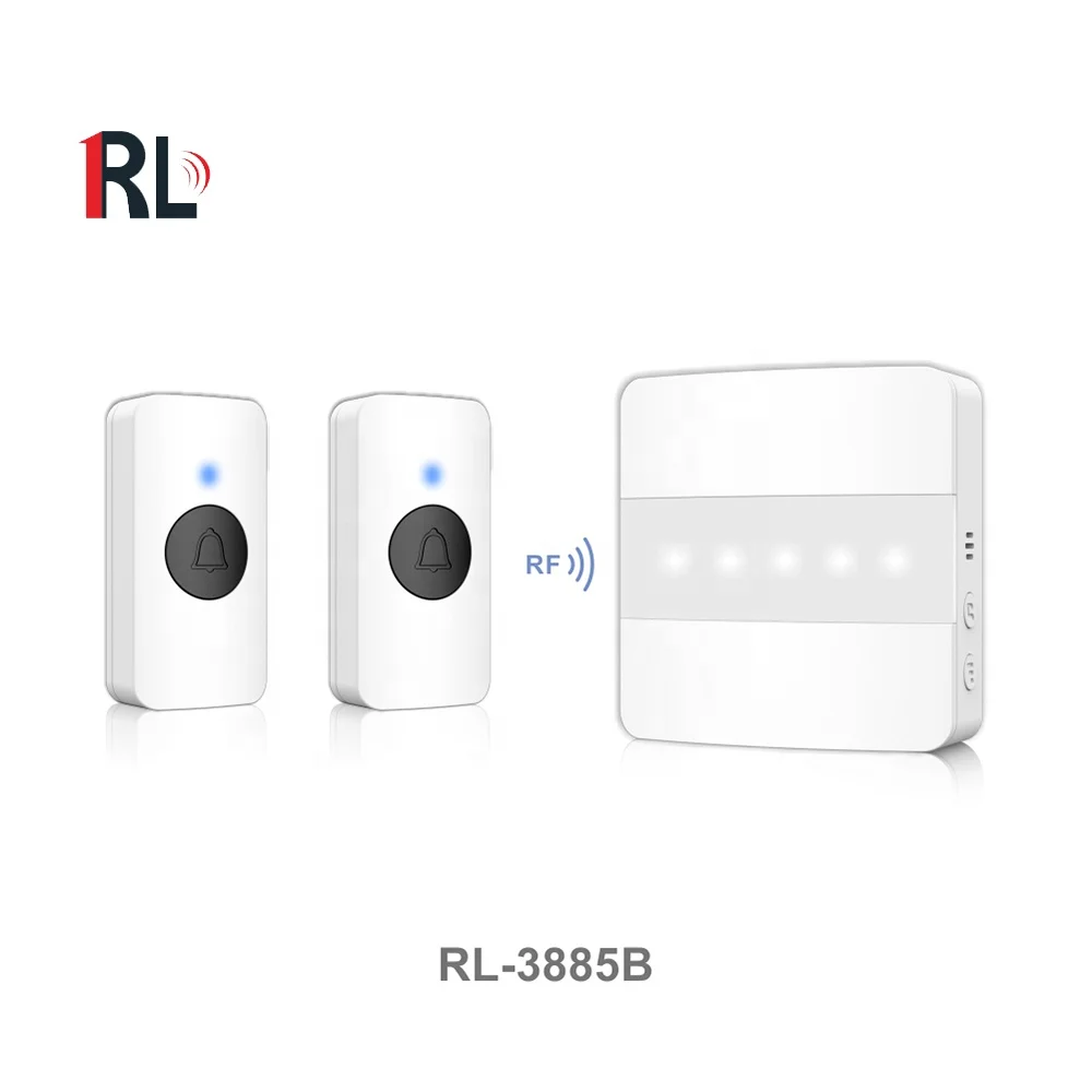 85 smart home waterproof wireless wifi doorbell wireless AC ring doorbell with two remote control and night light facility