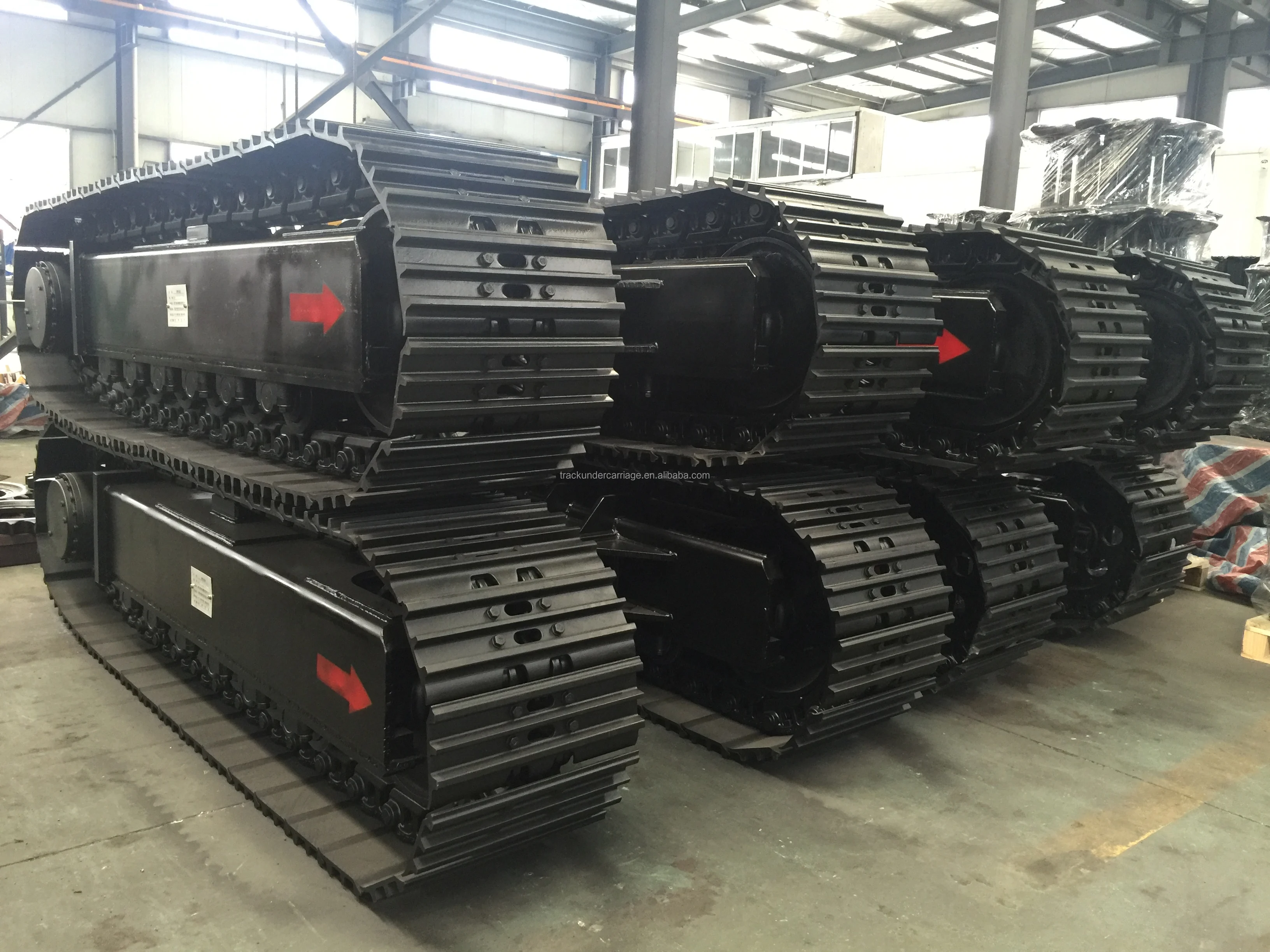 8 tons Steel Tracked Undercarriage with hydraulic Eaton motor driver for  excavator mobile crusher drilling rig