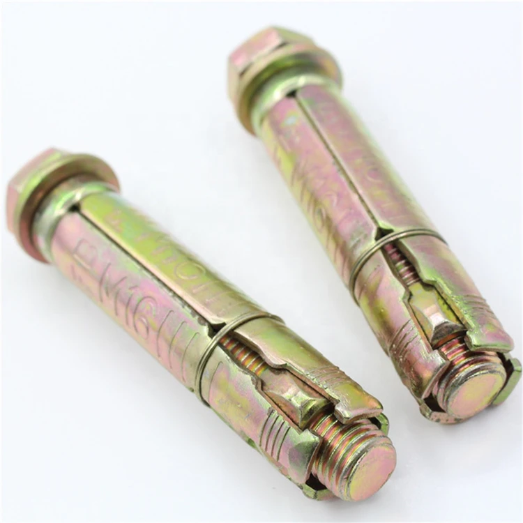 Yellow Zinc Plated 4 PCS Fix Bolt Heavy Duty Concrete Anchor