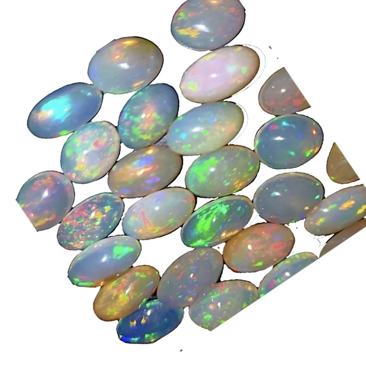 oval shape white Opal cabochons stone wholesale