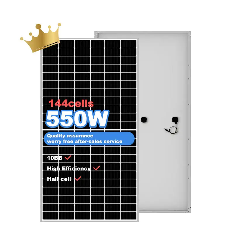 Monocrystalline Solar Panel 535W 9bb 6bb Panels Solar 550W 460W 144 Cell Pv Panel Factory Price