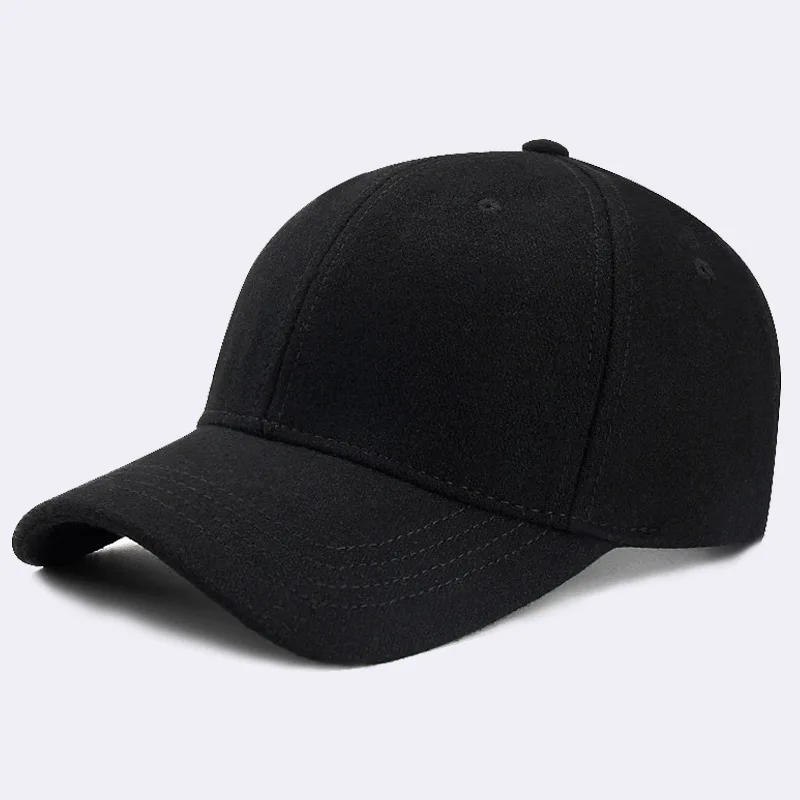 Custom Logo High Quality 6 panel cashmere baseball cap Wool cap for men