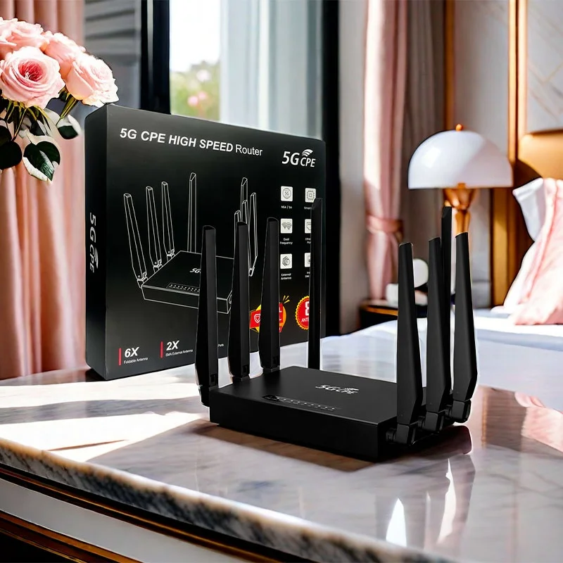 5G industrial router OEM 802.11ax 5g router with sim card slot 5g cpe 1WAN+4LAN 8 Antenna Design 5g modem 5g router