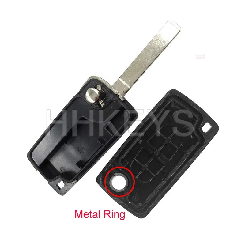 Hot Sale 2 Button VA2 Blade Remote Flip Key Housing for 307 C4 C5 Car Key Case With No Battery Place CE0523