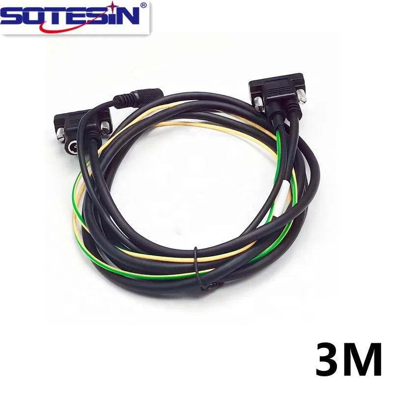 SOTESIN 3m RS232 serial cable Barcode reader cable For Zebra Motorola DS457-SR MS4404HD female to female DB9 data IO cable