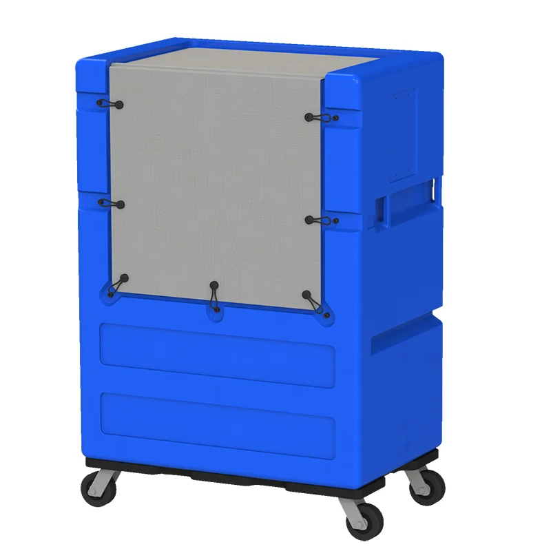 1070L HDPE Roto Molding Hotel Tall Laundry Garment Bulk Soiled Dirty Linen Transport Trolley
