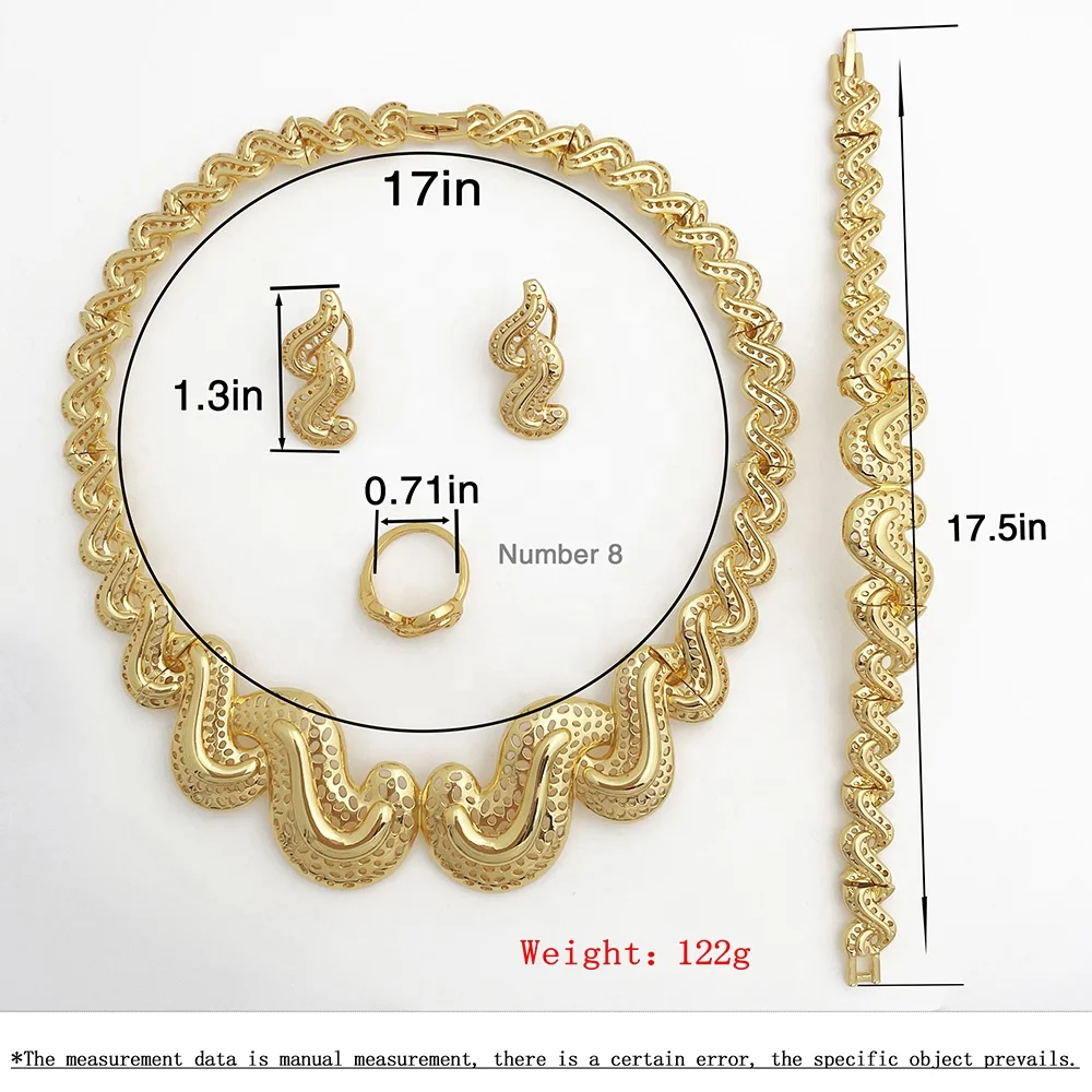Juepei design dubai jewelry set luxury with special pattern dubai gold jewelry set