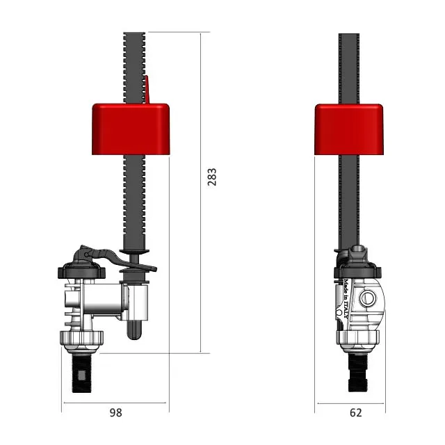 Wholesale Modern Style Toilet Flush System Flush Valve With Double Flushing By Cable Pushing Made In Italy