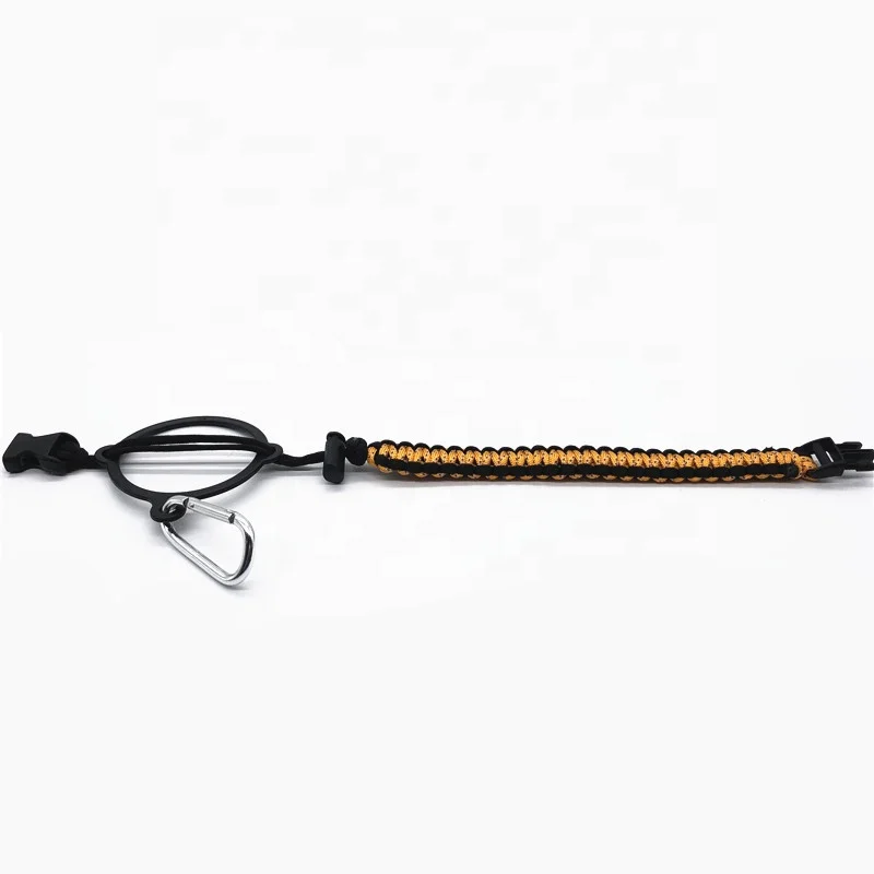 Handmade weave paracord bottle handle with carabiner and safety ring for wide mouth bottle