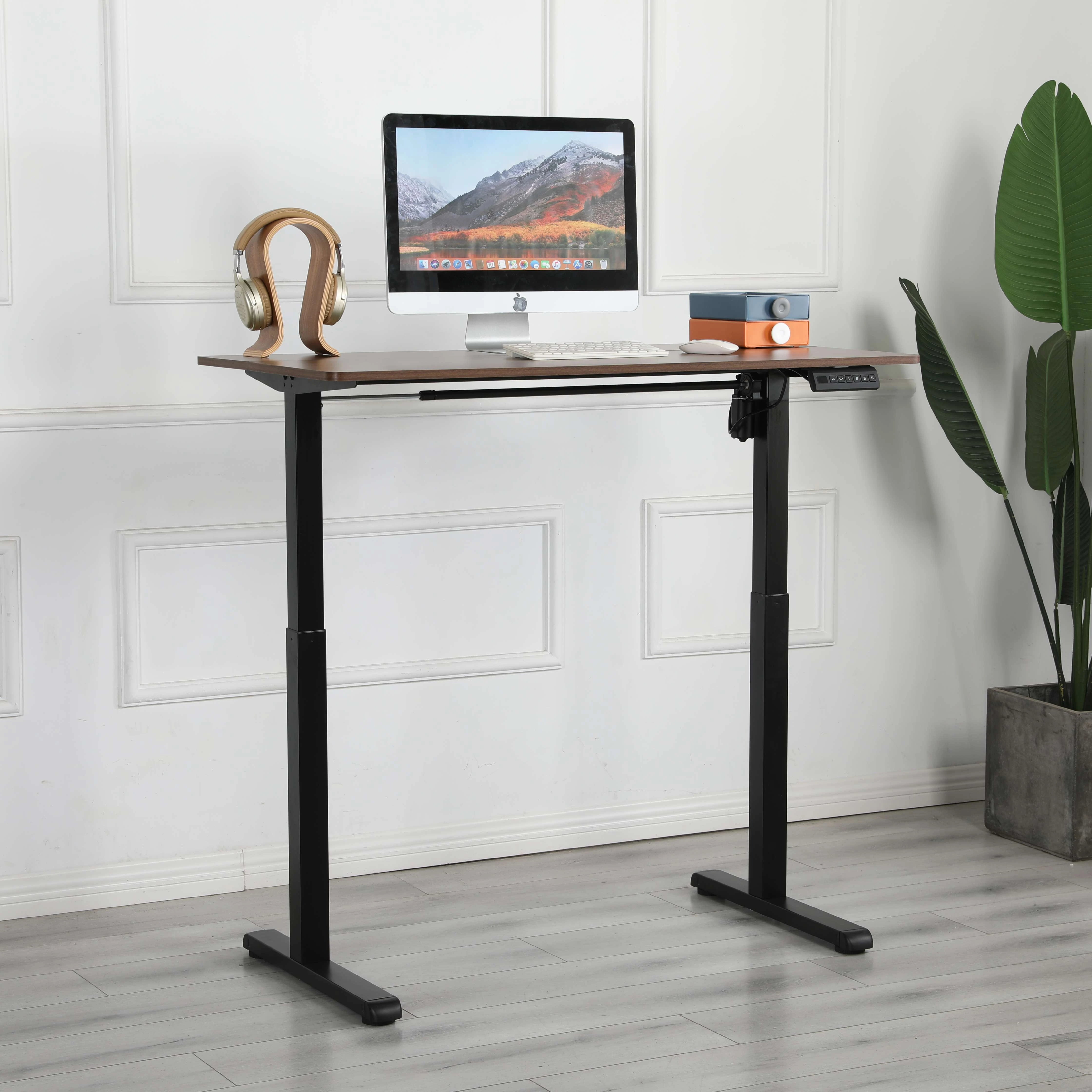 Ada Manufacturer Single Motor Standing Table Electric Lifting Up Height Adjustable Computer Office Desk With Desktop