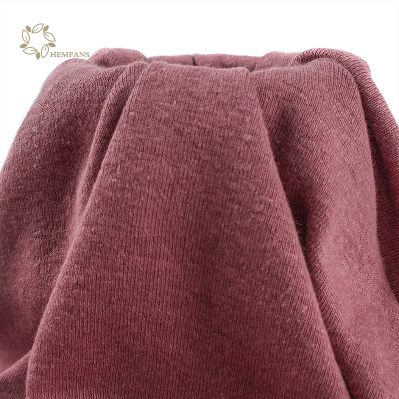 Wholesale eco friendly 260gsm hemp organic cotton spandex stretch jersey fabric