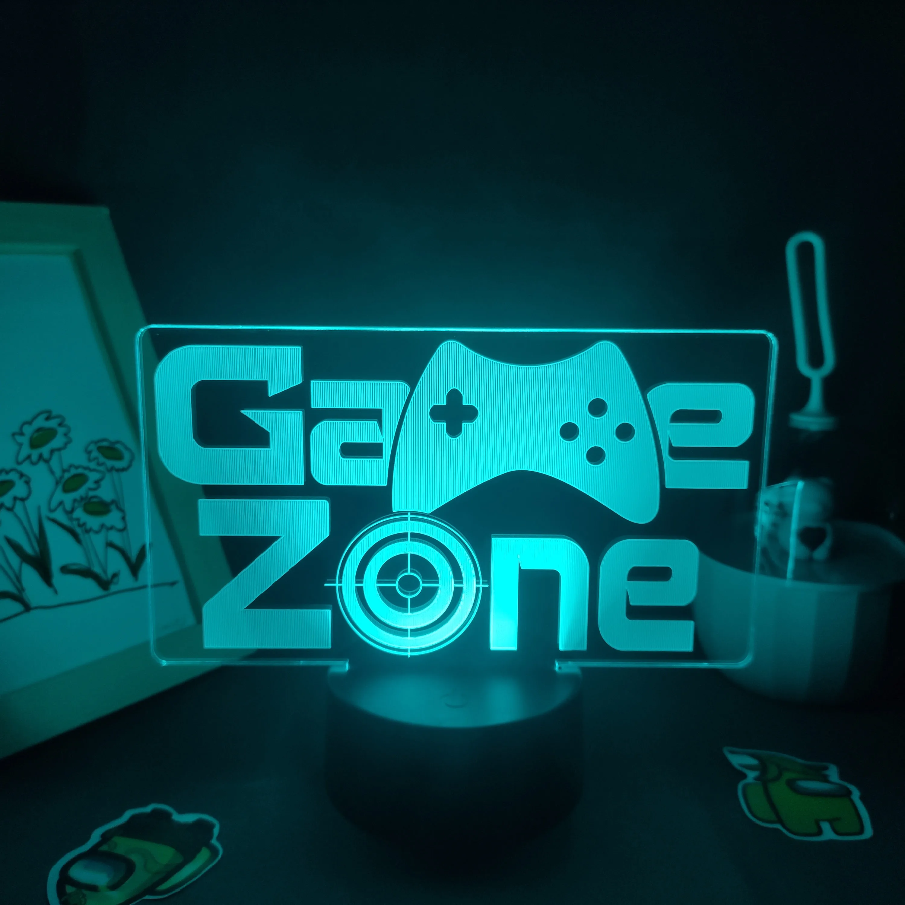 PRO GAMER Gamepad Lamp 3D Led RGB USB Night Lights Birthday Cool Gift For Friend Bed Gaming Room Table Colorful Since Ever Decor