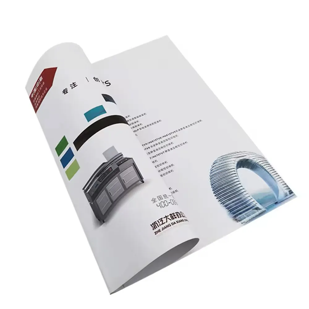 Custom Coated Paper Printing Folding Flyer Catalogue Pamphlet Brochure Booklet Instruction Manual Leaflet Printing