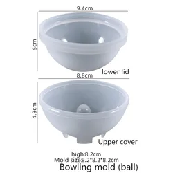 1150 Crystal Epoxy Bowling Ball Silicone Mold DIY Fun Play Set Jewelry Resin Craft