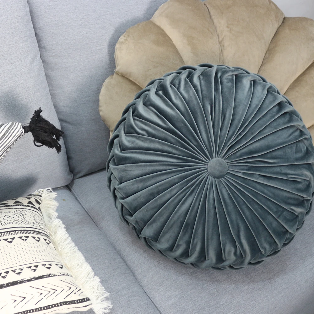 
OEM wheel meditation sofa floor velvet round seat pillows cushion cover for home decor 