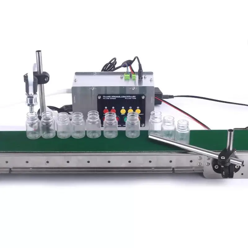 YTK-LJZ-S1500CW Factory Direct Price Semi-Automatic Single Head Essential Oil Pure Water Liquid Filling Machine + Conveyor Belt