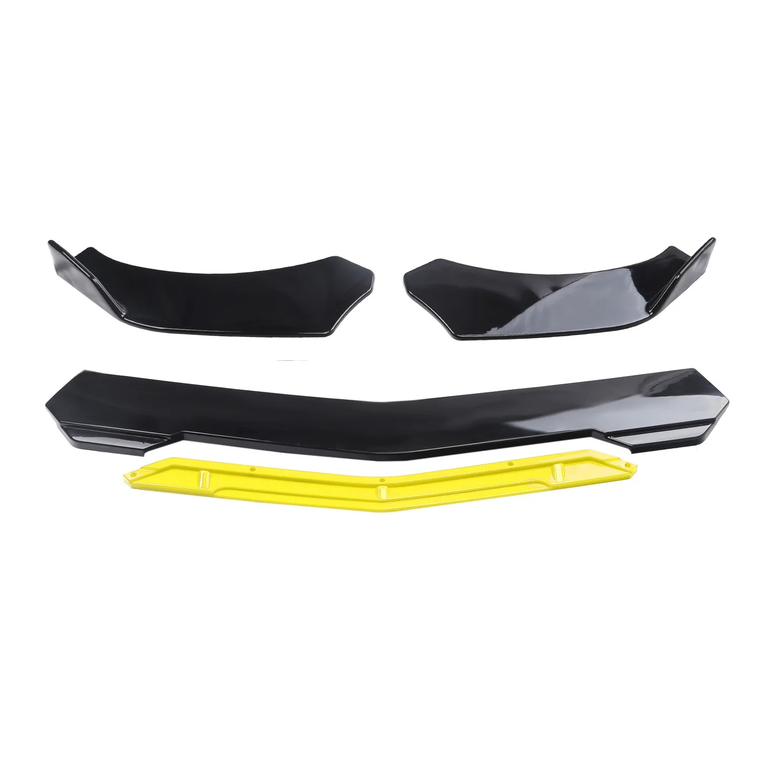 Universal Latest Style ABS Carbon Fiber Car Front Bumper Lip Protector Body Splitter Spoiler Trim Gloss Black
