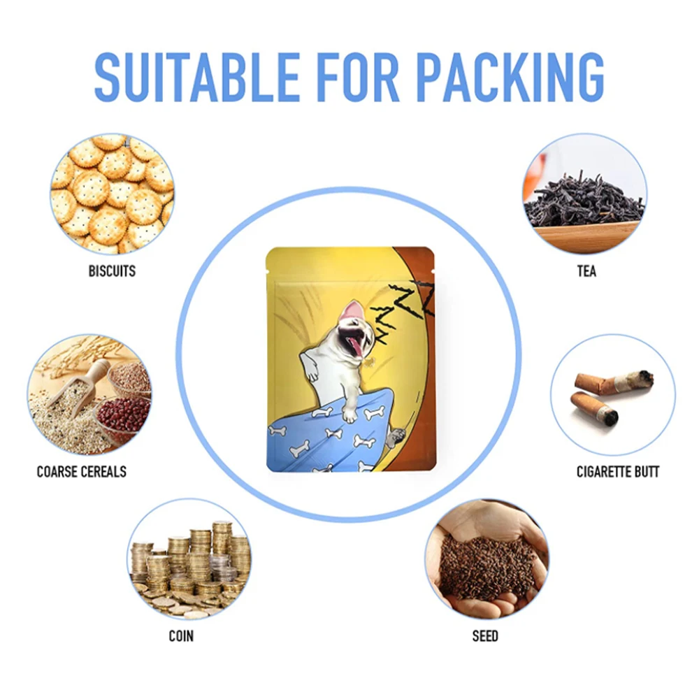 Zip lock Custom Printing Heat Seal 3.5 7g 1oz Resealable Stand Up Cookie Packaging Bag Plastic Mylar Pouch