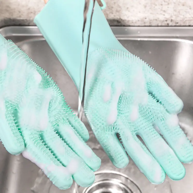 Dish Washing Silicone Cleaning Gloves Hot Selling Portable Kitchen Accessories Bpa
