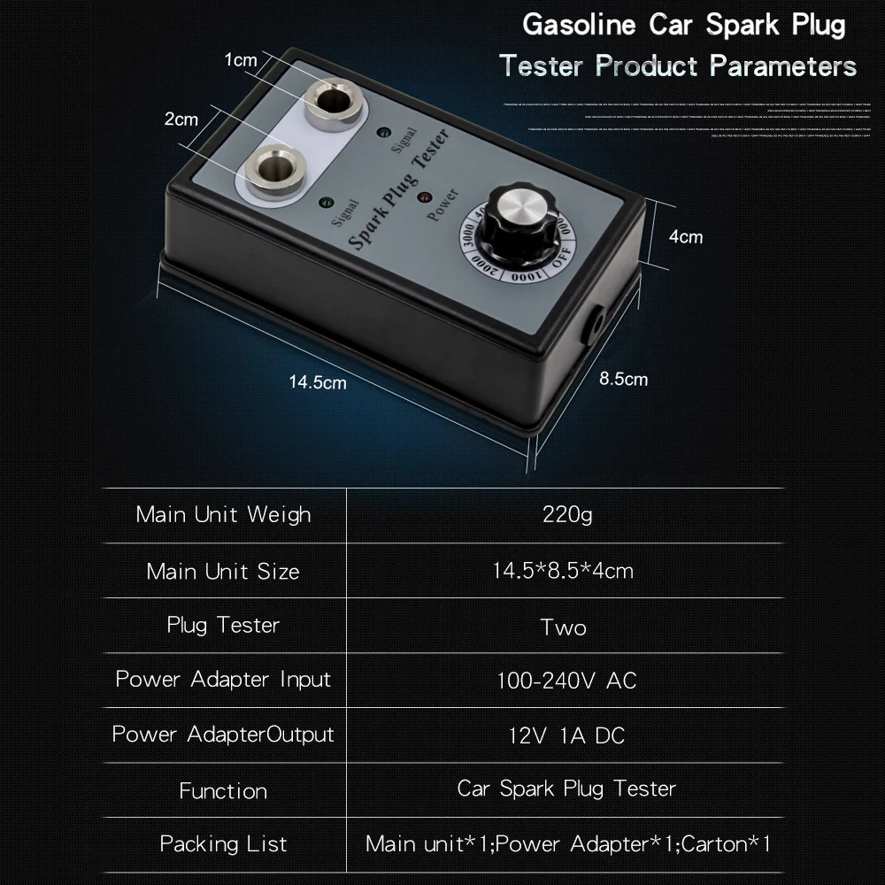 New Version Double Test Holes Auto Electronic High Voltage Car Spark Plug Tester